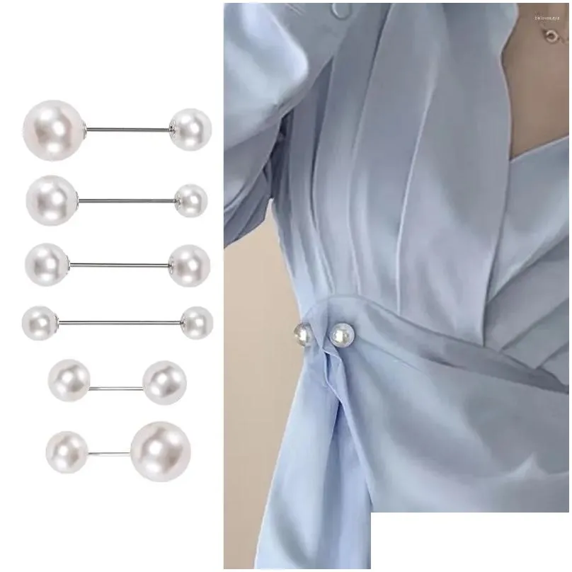 Brooches 6-Piece Simple And Versatile Pearl Set For Women Sweater Shirt Pin Buckle Fashion Jewelry Accessories