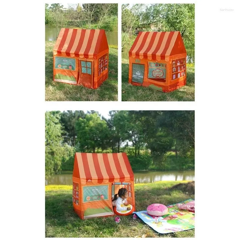 Tents And Shelters Kids Tent Dessert Shop DIY Play Indoor Baby House Pretend Playhouse Children Portable