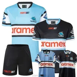 Men`s T-Shirts rugby jersey 2023 Cronulla Sutherland Sharks Indigenous rugby shirt Australia Sharks Heritage anzac t-shirt