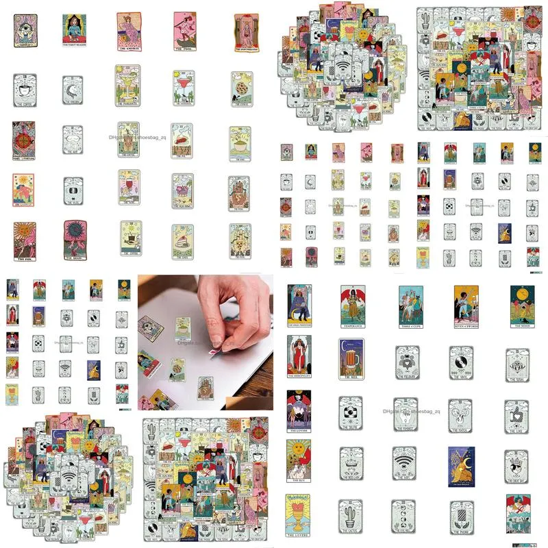 50Pcs Tarot-Card Stickers Non-random For Car Bike Luggage Sticker Laptop Skateboard Motor Water Bottle Snowboard wall Decals Kids