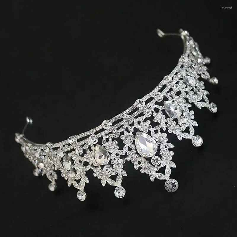 Hair Clips Shiny Rhinestone Luxury Wedding Crown Headbands For Woman Brides Tiaras And Headdresses Stylish Versatile Jewelry H3H3