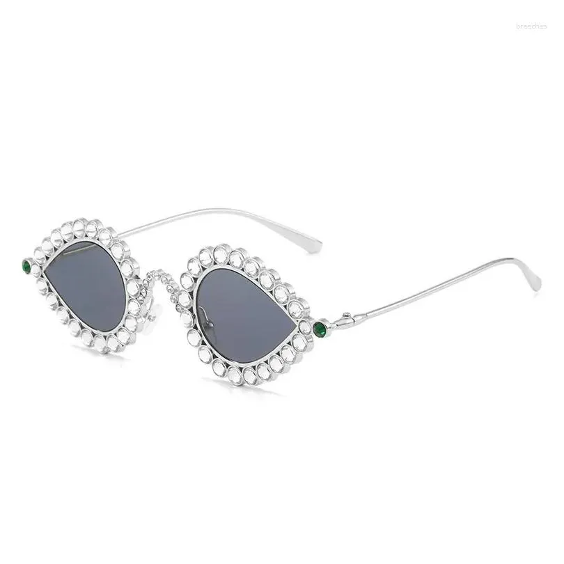 Sunglasses Y2K Diamond For Women Bling Peacock Eyewear Designer Ladies Gafas De Sol Drop Delivery Dht8E