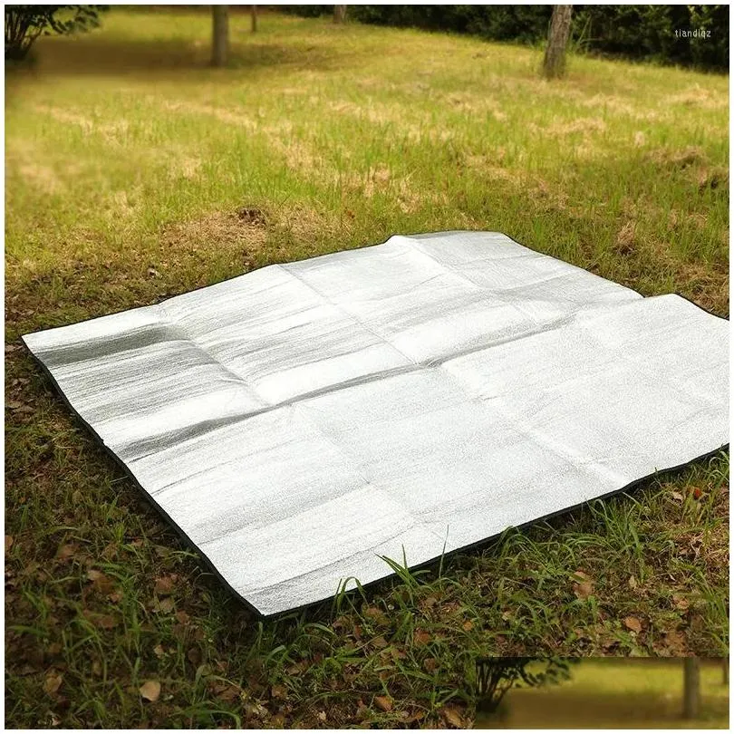 Camp Furniture Double-sided Aluminum Foil Mat Sleeping For Camping Portable Insulating Thermal Blanket Foldable Tent Floor Ultra