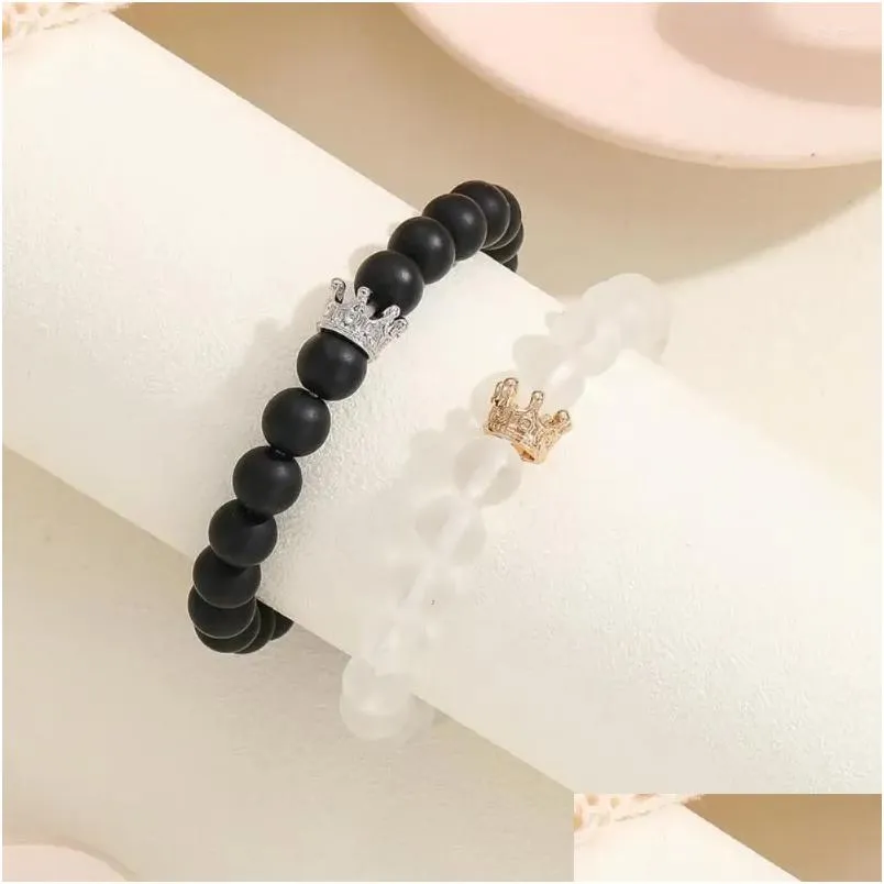 Strand 2Pcs Alloy Stone Couple Luminous Bracelet Charms Lover Fluorescent Gift Fluorescent. Heart Glow In The Dark