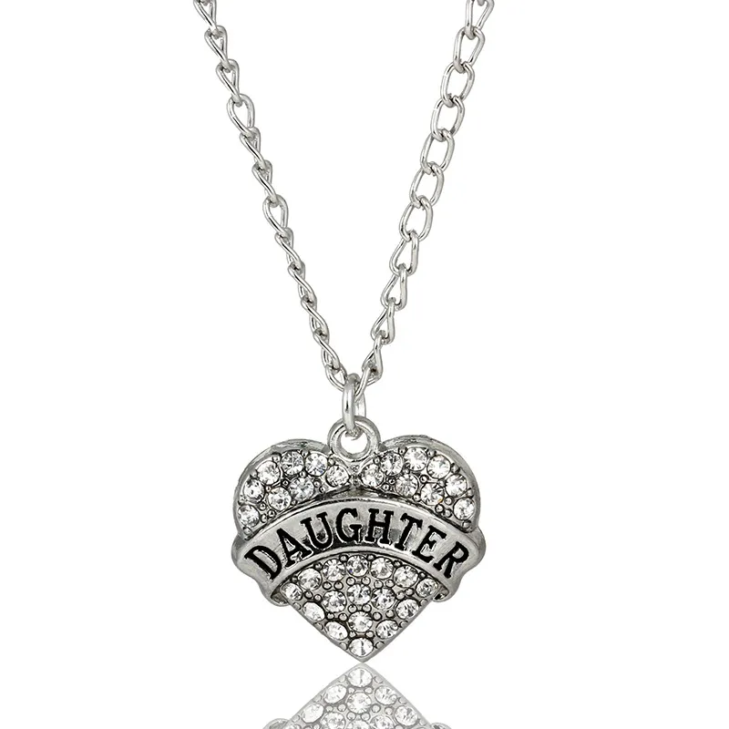 Pendant Necklaces Pendants Jewelry Diamond Peach Heart Mothers Day Gift Family Daughter Sister Crystal Necklace Drop Delivery 2021 Ot1F9