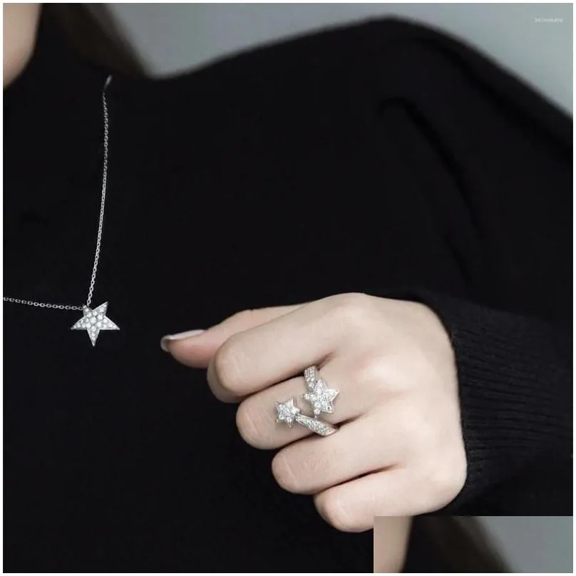 Chains S925 Silver Personality Simple Comet Meteor Star Necklace Halloween Hypoallergenic Elegant Cute Temperament Jewelry Party Gift