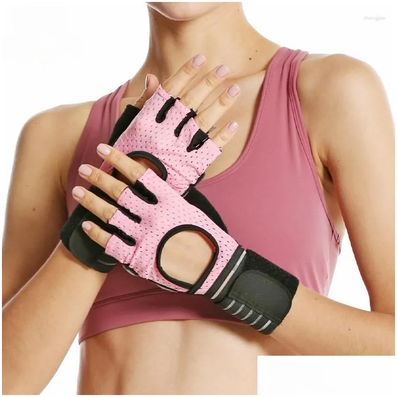 Wrist Support Breathable Protectors Fitness Gloves Pressure Cycling Half Finger Glove Weight Lifting Dumbbell Protection Hand