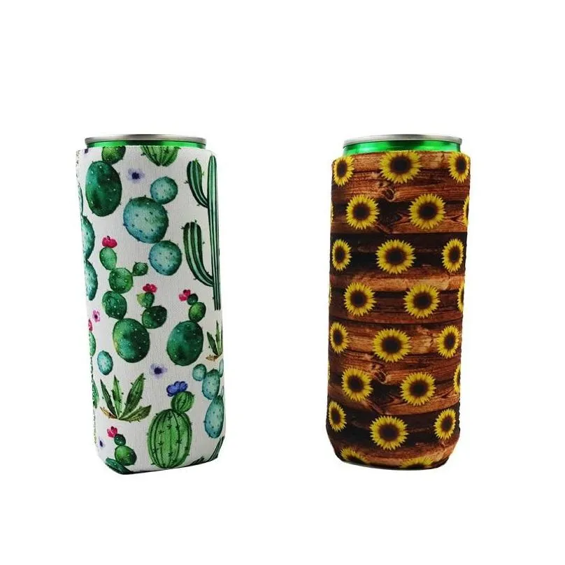  drinkware handle slim beer can sleeve energy neoprene insulated sleeves holder case bags pouch for 330ml cans holders ewb7996