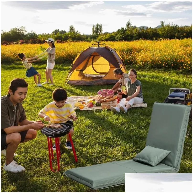 Camp Furniture Foldable Portable Chair For Outdoor Travel Picnic BBQ Camping Adults With Carry Bag Fourteen-Position Adjustable