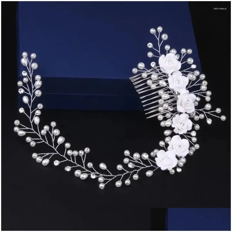 Hair Clips Party Wedding Jewelry Pography Tool Pin Headdress Comb Headband Tiaras Crown Pearl Crystal Bride Hairband Flower