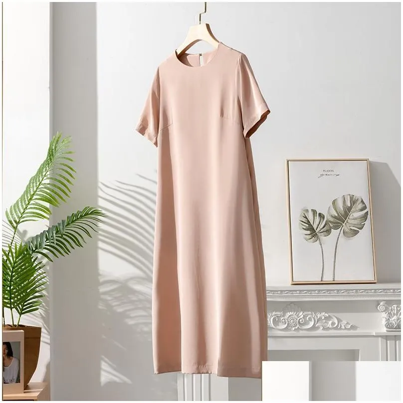 OC 409M95# Women`s Plus Size Dresses High Grade Mulberry Silk Autumn Plump Clothing Youthful Temperament