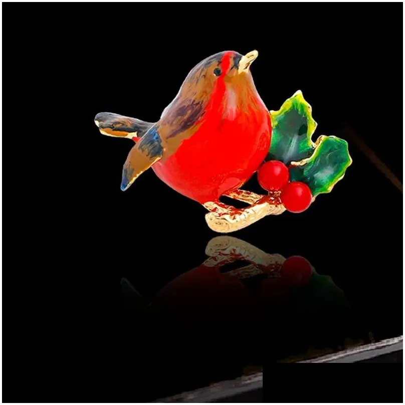 2024 New Multicolor Bird Brooch Pins Quality Enamel Ainmal Brooches New Year Designer Jewelry Gift