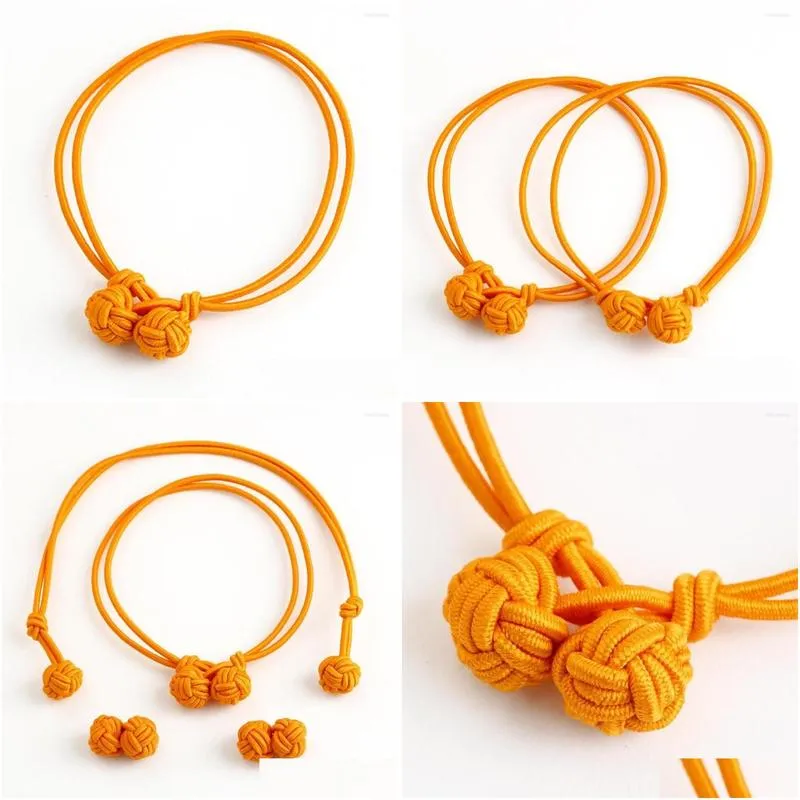 Charm Bracelets Jelmoons S4 For Women Yellow Rope Chain Elastic Trendy Bracelet And High Quality Silk Knot Cufflinks