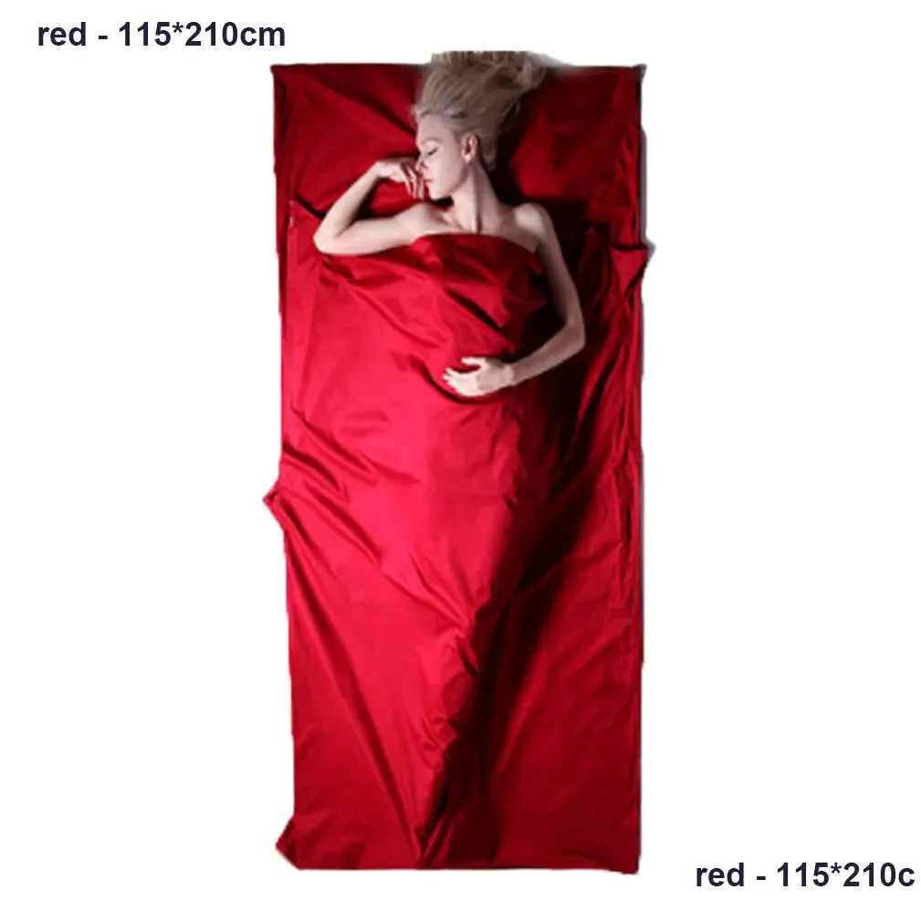 Wholesale-Sleeping Sheet Bag Sleep Sack Cover Portable Lightweight For Outdoor Camping Hiking Travel ED-shipping