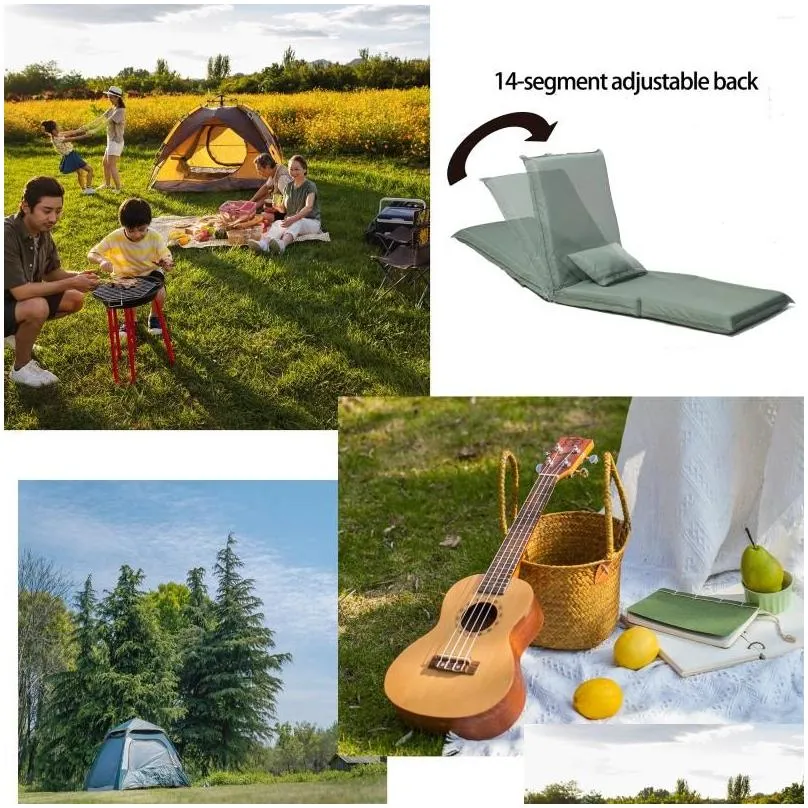 Camp Furniture Foldable Portable Chair For Outdoor Travel Picnic BBQ Camping Adults With Carry Bag Fourteen-Position Adjustable