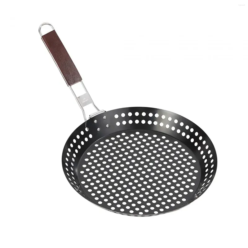 Pans Grilling Skillet Round BBQ Griddle Roasting Cooking Outdoor Pan For Kitchen Utensils Indoor Backpacking Home