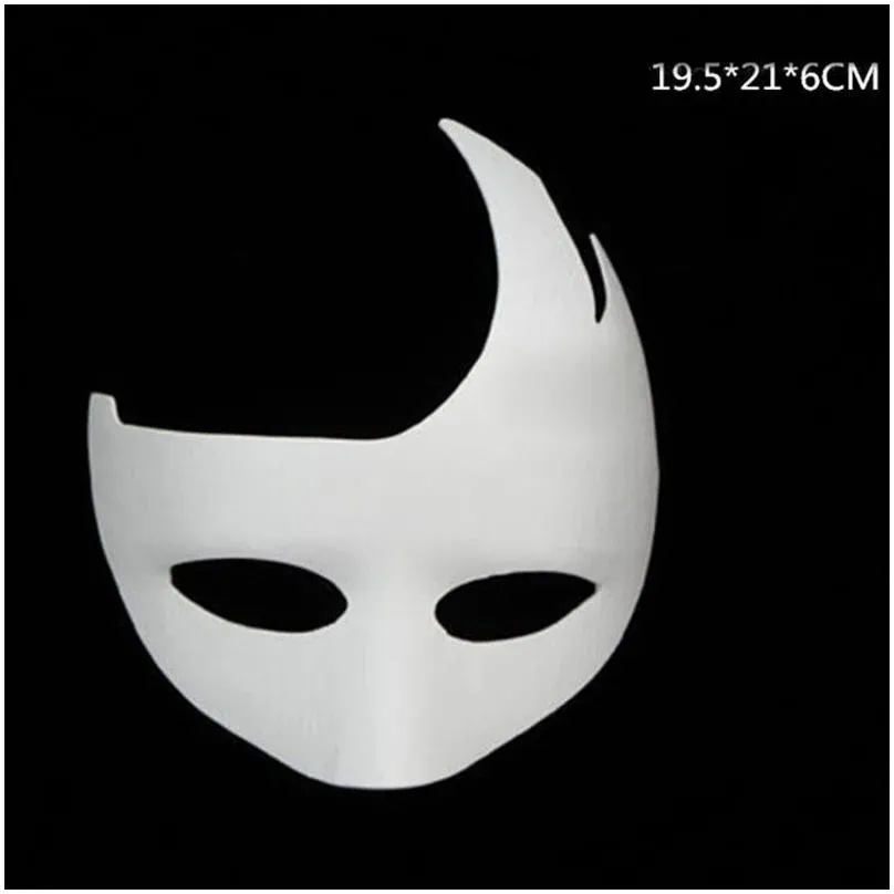 White Unpainted Face Plain/Blank Paper Pulp Mask DIY Dancing Christmas Halloween Party Masquerade Mask ZA4617