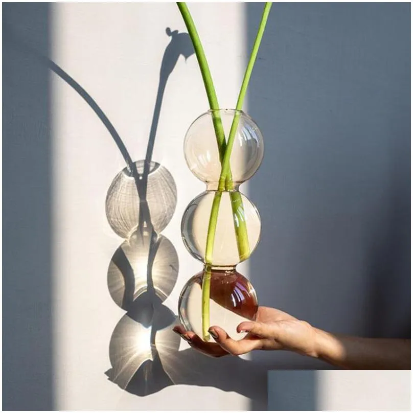 glass vase home decor small vase room decor flower vases home decoration accessories wedding decoration hydroponic plant pot 220518