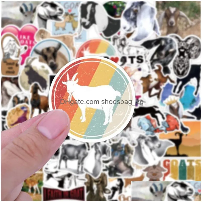 50Pcs/Lot Nubian Goat Sticker Sheep Stickers Ram Graffiti Sticker for DIY Luggage Laptop Skateboard Motorcycle Bicycle Decals