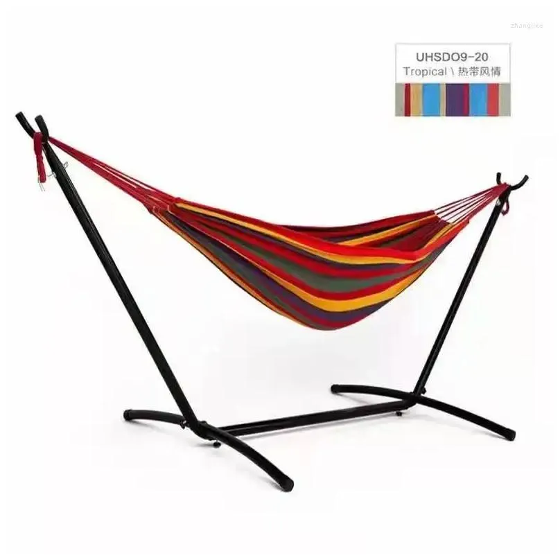 Camp Furniture Garden Swings Camping Sleeping Hammock Hanging Chair Brazilian Swing Metal Stand Beach Hammocks Outdoor