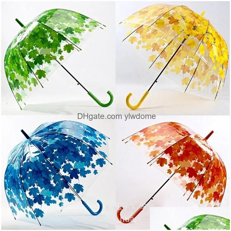 Rain Gear Flower Umbrella For Women Transparent Girl Parasol Sun Portable Strongly Female Uv Clear Kids Umbrellas Drop Delivery Baby, Dh6Vk