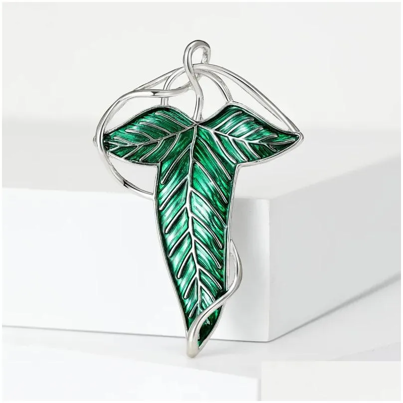 Brooches Trendy Enamel Leaf For Women Unisex 4-color Leaves Office Party Brooch Pins Gifts
