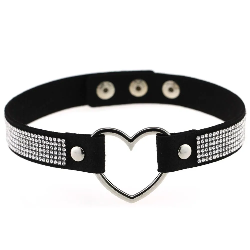 Chokers Gothic Black Spiked Punk Choker Collar Spikes Rivets Studded Chocker Necklace For Women Men Bondage Cosplay Goth Je Dhgarden Dhjcs