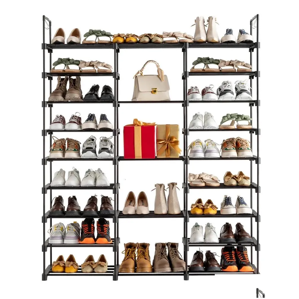 storage holders racks 10 tiers stackable shoe rack organizer shelf for entryway holds 80 pairs s large space saving 230213