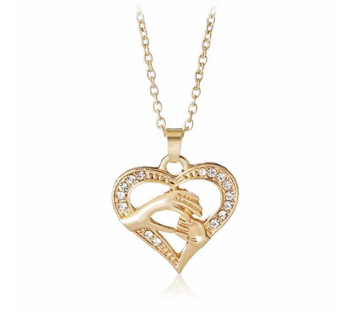 Pendant Necklaces Pendants Jewelry Diamond Peach Heart Mothers Day Gift Family Daughter Sister Crystal Necklace Drop Delivery 2021 Otm5O