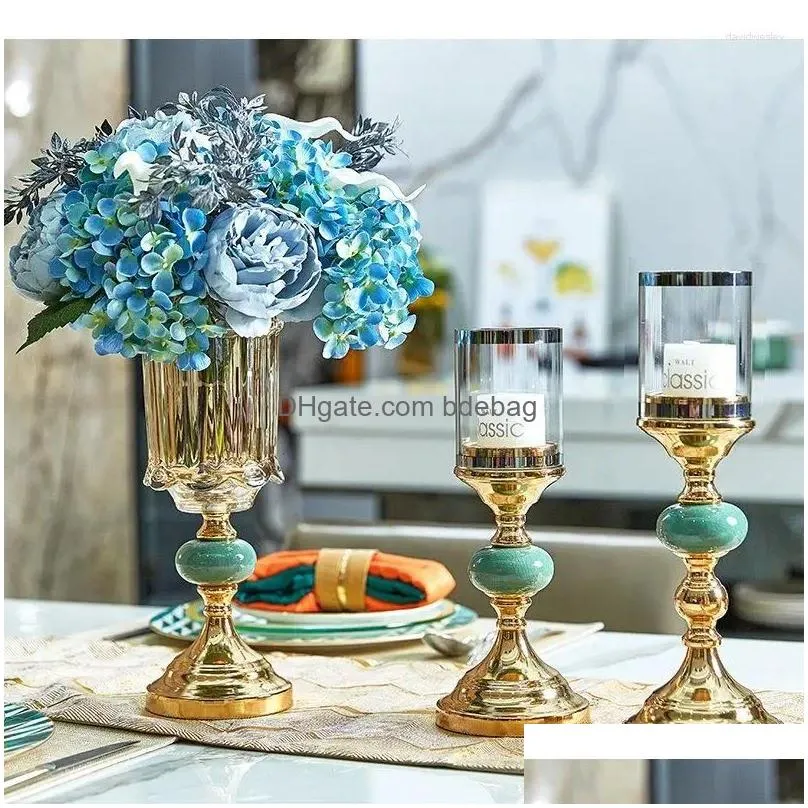 candle holders alloy candelabras home decor restaurant romantic dinner candles holder ornament candlestick wedding decorations