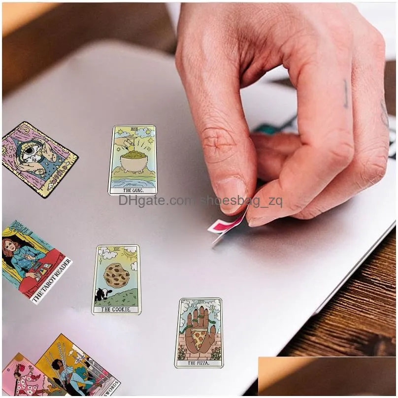 50Pcs Tarot-Card Stickers Non-random For Car Bike Luggage Sticker Laptop Skateboard Motor Water Bottle Snowboard wall Decals Kids