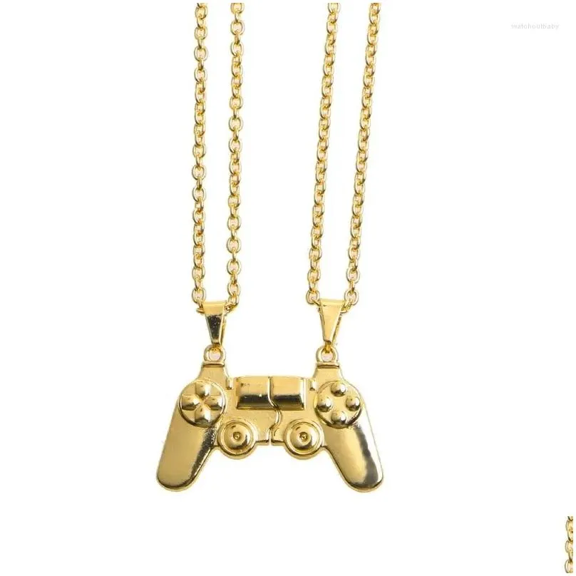 Pendant Necklaces 2x Magnet Game Controller Necklace For Couple Matching Women Friend Friendship Sister Jewelry