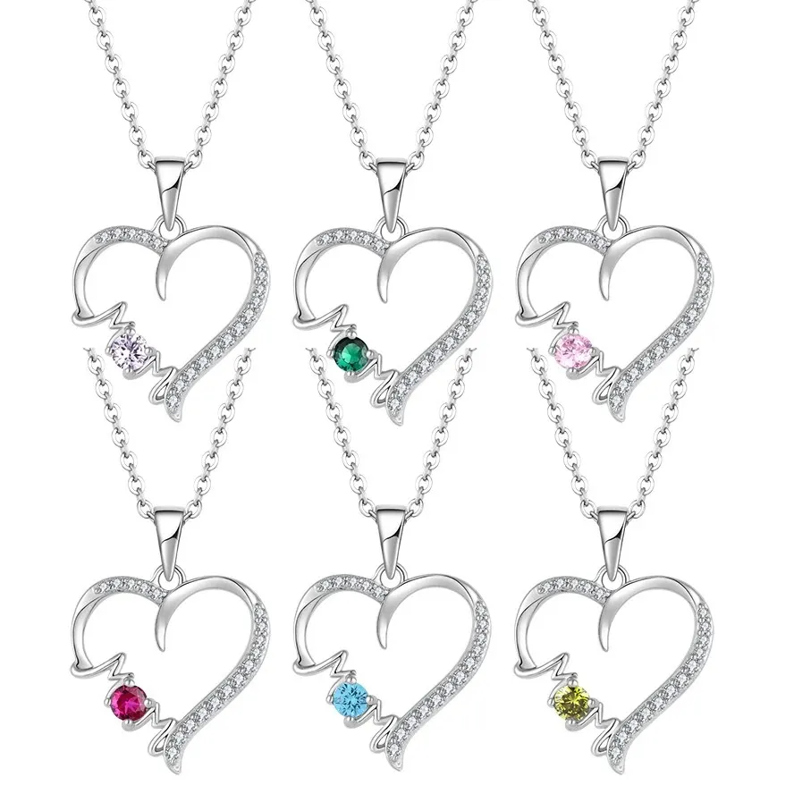 Pendant Necklaces Pendants Jewelry Diamond Peach Heart Mothers Day Gift Family Daughter Sister Crystal Necklace Drop Delivery 2021 Otjpz