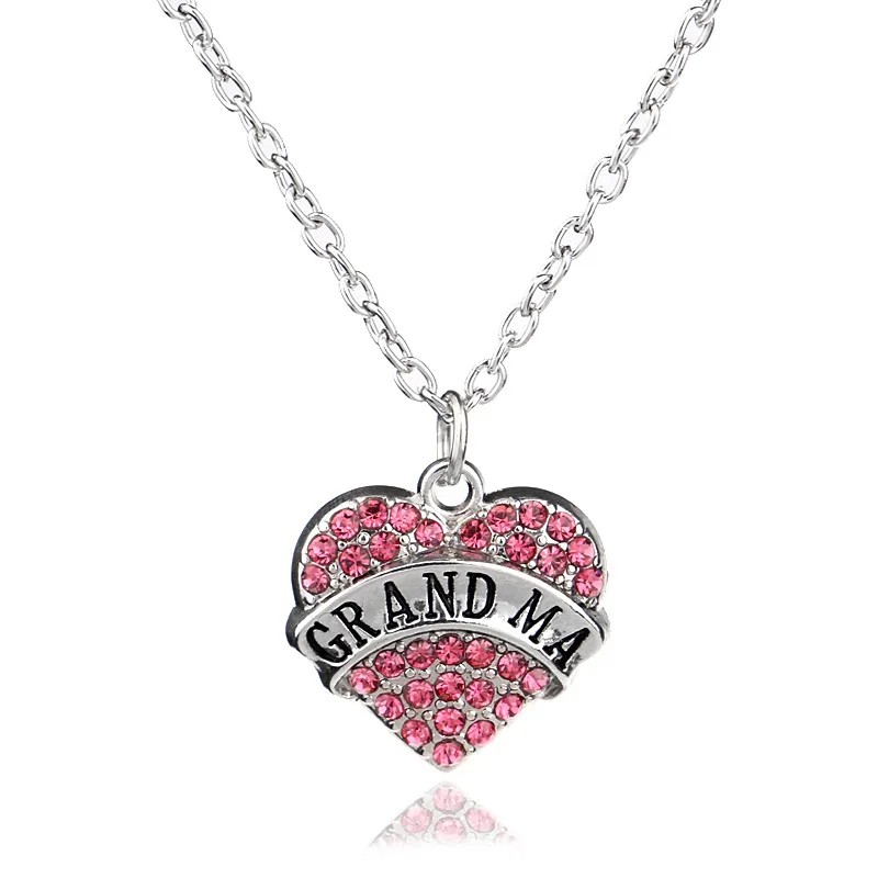Pendant Necklaces Pendants Jewelry Diamond Peach Heart Mothers Day Gift Family Daughter Sister Crystal Necklace Drop Delivery 2021 Otz1N