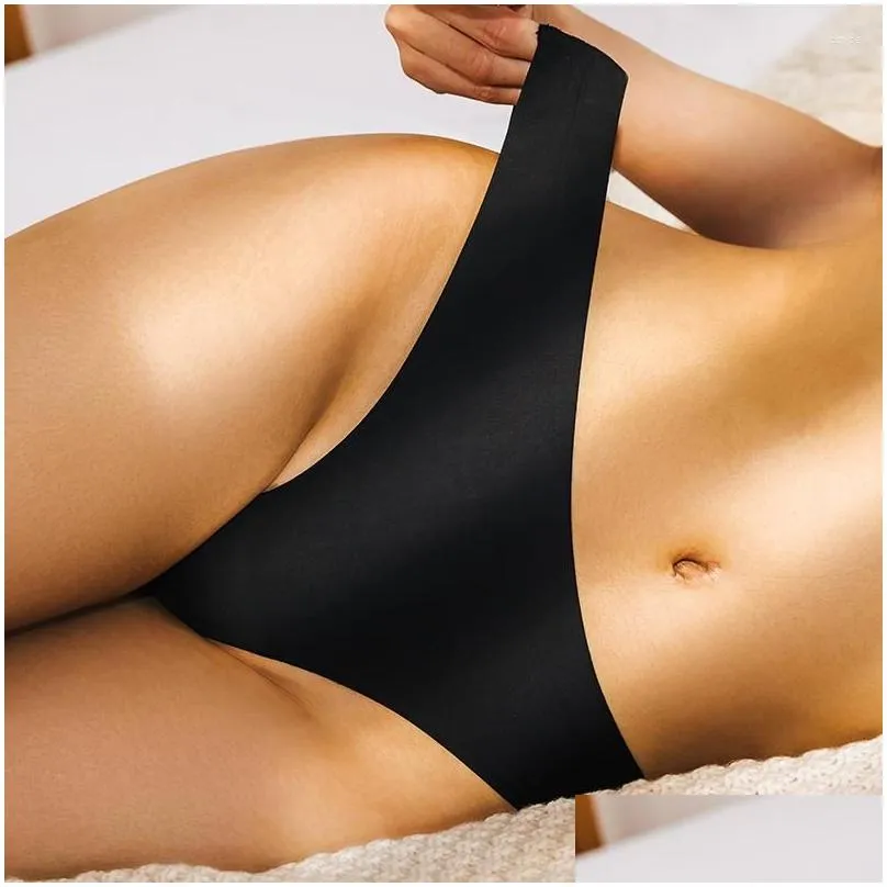Women`S Panties Womens Trowbridge 6Pcs/Set Silk Satin Seamless Thongs Y Underwear Woman Comfortable Lingerie Sports Simple G-Strings Dhfpe