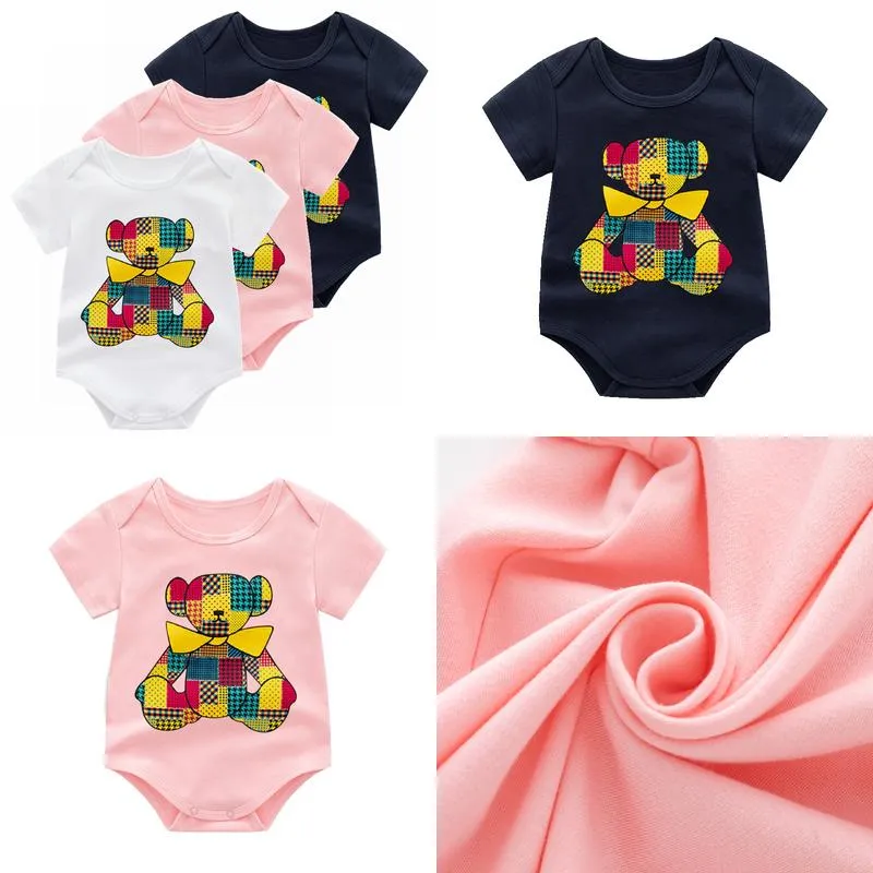 Rompers 2022 Kids Romper Summer Boys And Girls Fashion Newborn Baby Climbing Clothes Brands Girl Infant Drop Deliv Babydhshop Deliver Otk1V