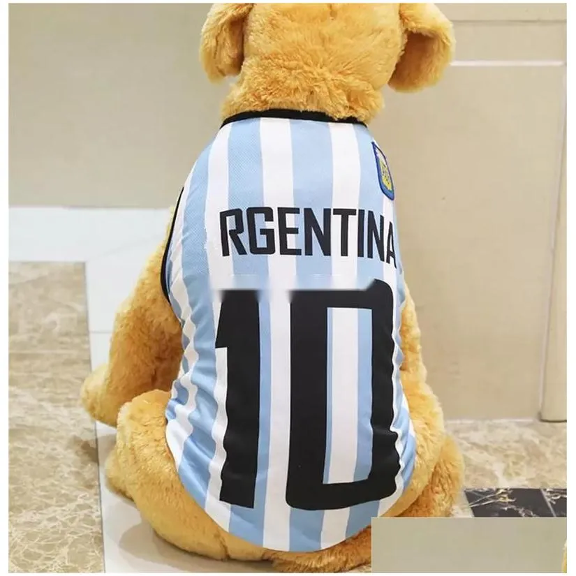 Dog Apparel Sportswear Vest Basketball Jersey Cool Breathable Pet Cat Clothes Spring Summer Fashion Cotton Shirt Lakers Large Dogs Dro Dhzxr