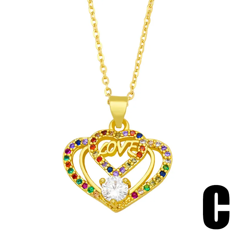 Pendant Necklaces Pendants Jewelry Diamond Peach Heart Mothers Day Gift Family Daughter Sister Crystal Necklace Drop Deliver Dhgarden Dh7Ni