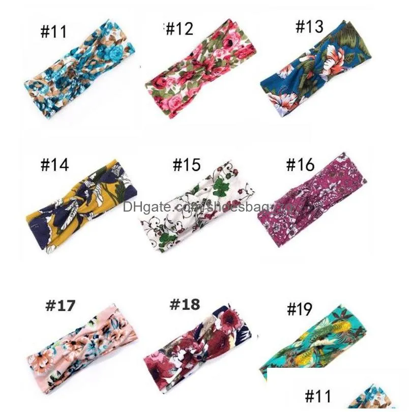 european and american fashion yoga headband temperament printing knotted ladies widebrimmed headband headbandS jewelry hair accessories