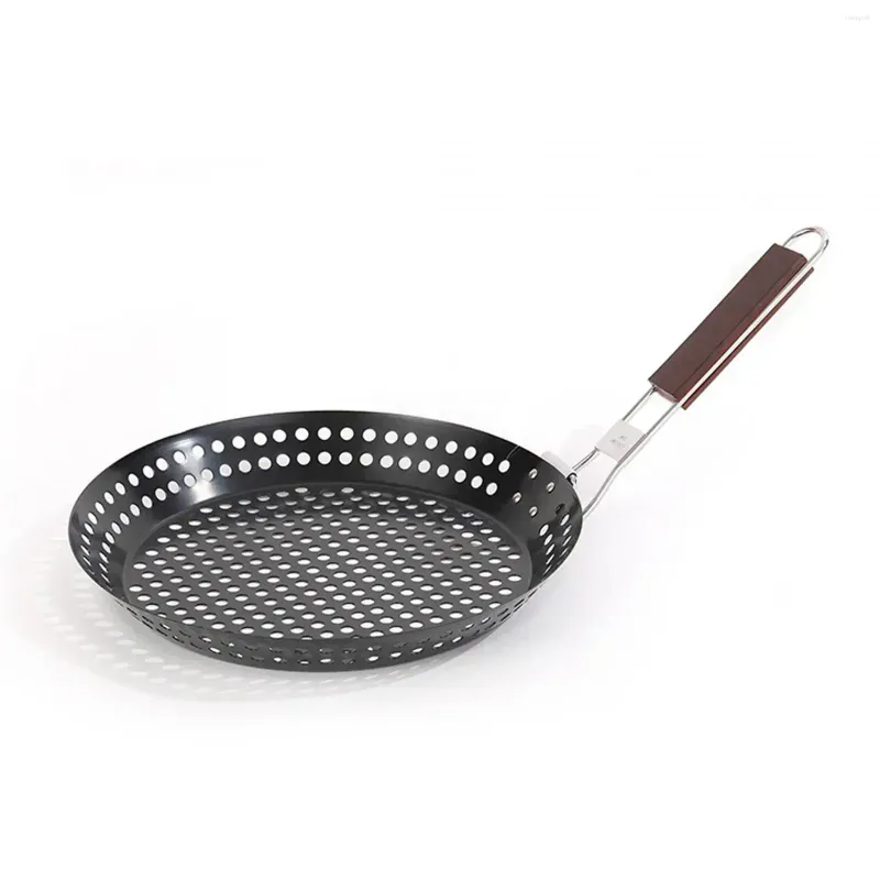 Pans Grilling Skillet Round BBQ Griddle Roasting Cooking Outdoor Pan For Kitchen Utensils Indoor Backpacking Home