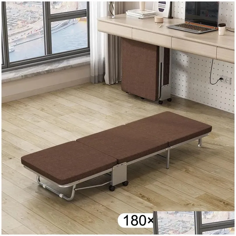 Camp Furniture 180 60 26cm 2023 Office Folding Bed Single Escort Nap Hard Board Tri-fold Deck Chair