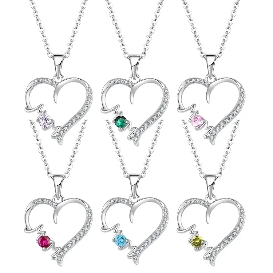 Pendant Necklaces Pendants Jewelry Diamond Peach Heart Mothers Day Gift Family Daughter Sister Crystal Necklace Drop Delivery 2021 Otczi
