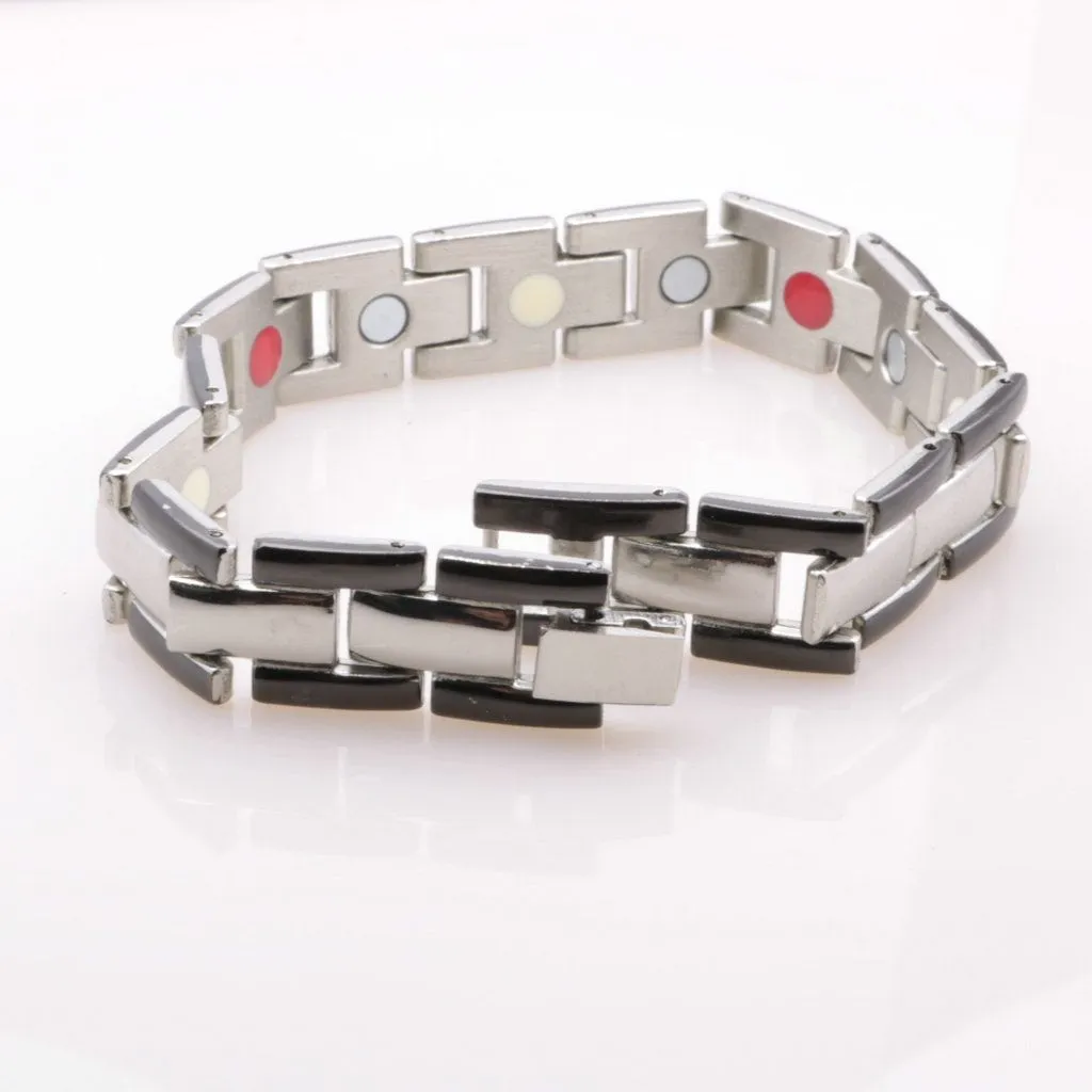 1PCS Fashion Energy Bracelet Bangle for Magnetic Titanium Alloy Magnetic Energy Germanium Bracelets Jewelry Gift