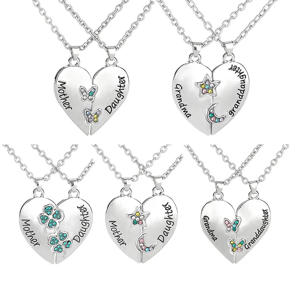 Pendant Necklaces Pendants Jewelry Diamond Peach Heart Mothers Day Gift Family Daughter Sister Crystal Necklace Drop Delivery 2021 Otnza