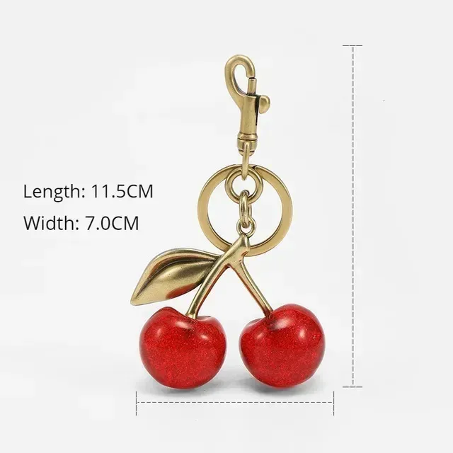 2024Key Rings bag accessories bag charm Handbag pendant  handbags keychain womens exquisite Internet-famous crystal Cherry car accessories