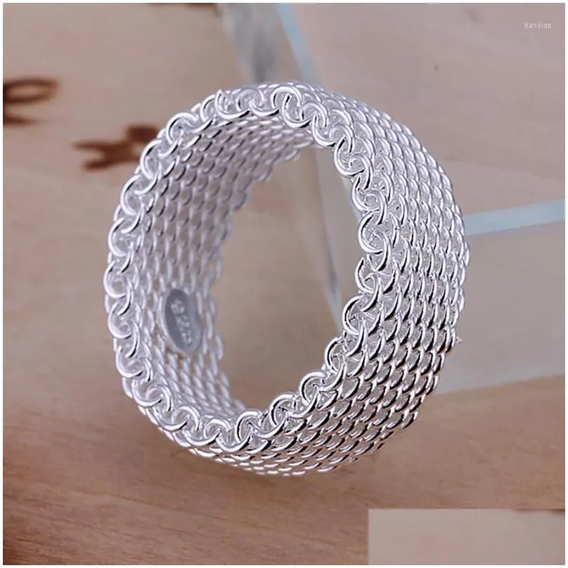 Cluster Rings 925 Sterling Silver Interwoven Web Ring For Woman Fashion Charm Wedding Engagement Jewelry