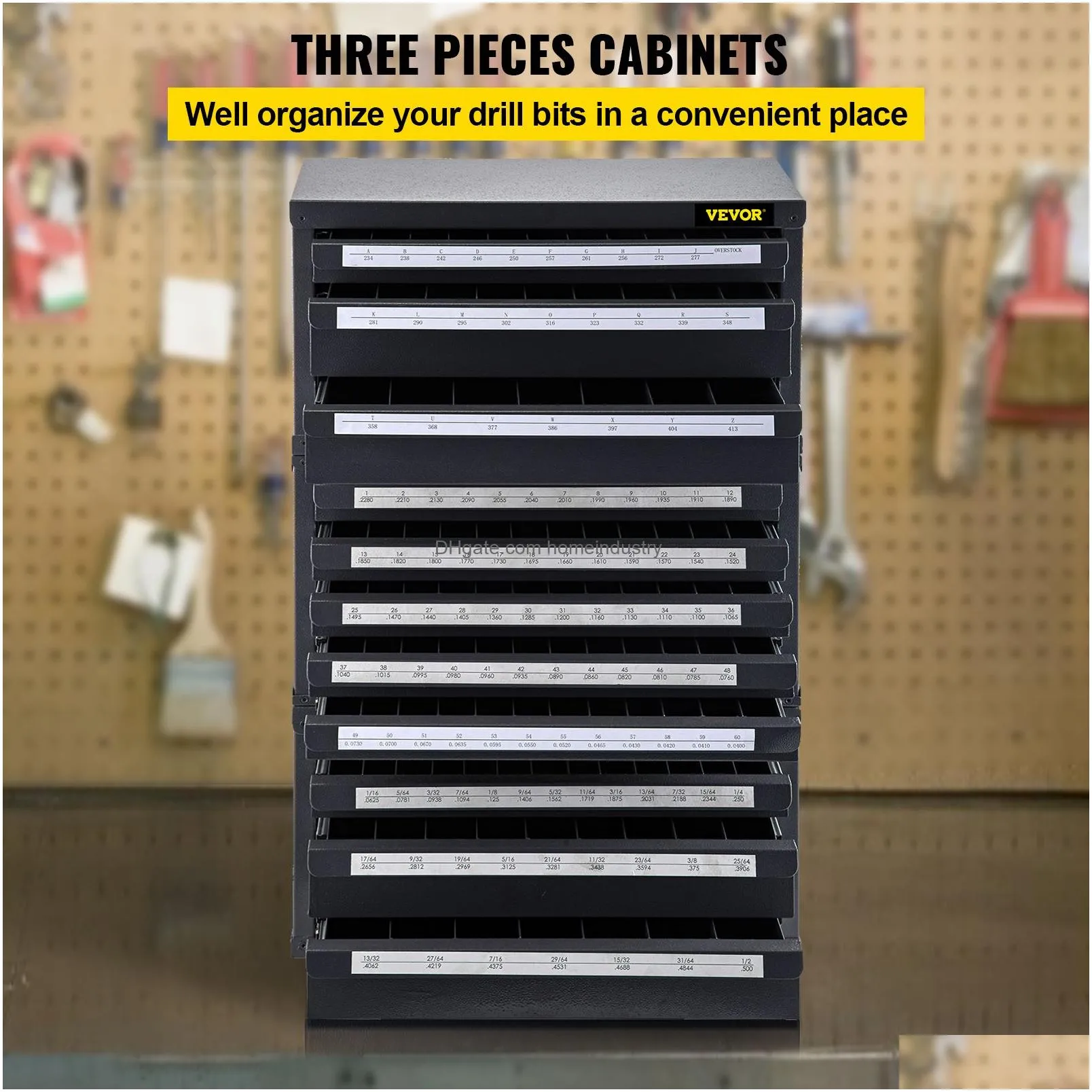 Storage Drawers Ders Vevor Stackable Drill Bit Dispenser Organizer Cabinet 3 Pieces Kit 5 Der Workshop Hardware Car Maintenance Box Dr Dhpkh