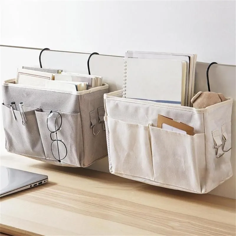 Storage Bags Hanging Organizer Solid Structure Detachable Wide Usages Bed Beside Bag For