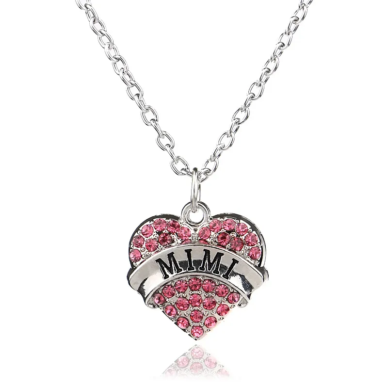 Pendant Necklaces Pendants Jewelry Diamond Peach Heart Mothers Day Gift Family Daughter Sister Crystal Necklace Drop Delivery 2021 Otz1N