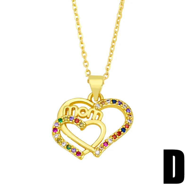 Pendant Necklaces Pendants Jewelry Diamond Peach Heart Mothers Day Gift Family Daughter Sister Crystal Necklace Drop Delivery 2021 Ot8Rr